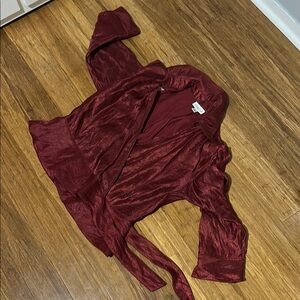 Coldwater Creek Burgundy Wrap Blouse
